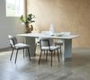 Esstisch >PALMA< in Greige, MDF + Stahl in greige - 90x75x200cm (BxHxT) Bild 4