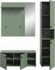 Garderobenkombination (B/H/T: 161x192x37 cm) in Smoke Green Nachbildung Bild 3