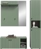 Garderobenkombination (B/H/T: 161x192x37 cm) in Smoke Green Nachbildung Bild 2