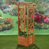 Rankhilfe Pflanzkasten Rosenbogen Pergola Spalier Garten Holz Rankgitter Bogen Bild 2