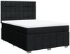 vidaXL Boxspringbett mit Matratze Schwarz 140x200 cm Stoff 3293993 Bild 3
