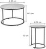 Couchtisch-Set Ottawa Marmor Weiß 55 x 55 cm 2 Teile Vicco Bild 3