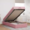 vidaXL Bettgestell mit Matratze 2 pcs Rosa Samt 3399539 Bild 4