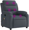 vidaXL Massage-Relaxsessel, dunkelgrauer Samt 3206173 Bild 2