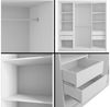 ALTDECOR Schiebetürenschrank V2-ZENTI (Kleiderschrank Garderobenschrank mit viel Stauraum Moderner Schrank) Spiegel Spiegeltüren Lamellen Vielseitiger Schwebetürenschrank Bild 4