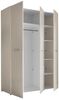 Kleiderschrank Bergamo / Bari, Glas, Holzwerkstoff, Beige, 150 x 212 x 57 cm Bild 3