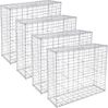 SONGMICS Gabionenkörbe, verzinkt, Metall silber, 100 x 80 x 30 cm, 4 Stück Bild 1