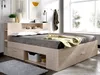 Vente-unique - LEANDRE Bett Holz, Platte Beige - B 149,6 cm x H 95 cm x L 218,5 cm Bild 1