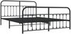 vidaXL Bettgestell mit Kopf- und Fußteil Metall Schwarz 183x213 cm 352601 Bild 3