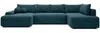 Vente-unique - DAVISO Sofa Stoff Blau - B 204 cm x H 87 cm x L 360 cm Bild 2