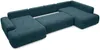 Vente-unique - DAVISO Sofa Stoff Blau - B 204 cm x H 87 cm x L 360 cm Bild 5
