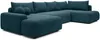 Vente-unique - DAVISO Sofa Stoff Blau - B 204 cm x H 87 cm x L 360 cm Bild 3
