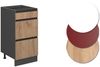 Küchenunterschrank R-Line Goldkraft Eiche 40 cm J-Shape AP Marmor Vicco Bild 5