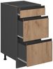 Küchenunterschrank R-Line Goldkraft Eiche 40 cm J-Shape AP Marmor Vicco Bild 4