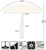 Sekey Balkonschirm 200 cm Sonnenschirm mit Schutzhülle für Balkon Garten, UV-Schutz 50+, LxB: 180,00x180,00 cm, Neigungswinkel und Höhe Verstellbar Bild 3
