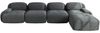 Ecksofa Grau aus Cord, modulares 4-Sitzer Sofa mit Chaiselongue, rahmenlos, montagefrei,388x178x75 cm Bild 5