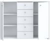 FORTE Tempra2 Kommode, Holzwerkstoff, Weiß, 108,8 x 85,5 x 34,8 cm Bild 4