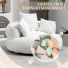 LVHOM XXL Sitzsack Chenille mit 3 Kissen, Lazy Sofa Kuschelig & Atmungsaktiv, Memory Foam Split, 108x108x52cm Bild 4