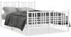 vidaXL Bettgestell mit Kopf- und Fußteil Metall Weiß 140x190 cm 376391 Bild 2