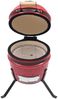 vidaXL 2-in-1 Kamado-Grill, Keramik 56 cm, Rot Bild 2