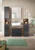 Badezimmer-Set >Ice< in Nox Oak / Schwarz - 150x185x30cm (BxHxT) Bild 1