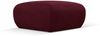 Micadoni Hocker Molino Medium Strukturierter Stoff Bordeaux Bild 2