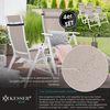KESSER® Gartenstuhl Hochlehner mit Armlehnen | Aluminium Klappstuhl inkl. Kopfkissen Campingstuhl 7-Fach Verstellbar Rückenlehne | Atmungsaktiv & Wetterfest | Klappbar & Anti-Rutsch 4 Stück, Taupe Bild 3
