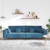 vidaXL Sofa Blau 250 x 77 x 76 cm Samt 3335152 Bild 3