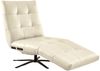 KAWOLA Relaxliege LETICIA motorisch mit Akku Leder weiß 115 x 156 x 82 cm Bild 2