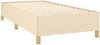 Boxspringbett mit Matratze Stoff Creme 90x190 cm Bild 4