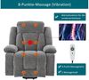 REDOM Relaxsessel 95x94x107 cm Funktionssessel für das Kinoerlebnis daheim (Set, 1-St, Mit Hebefunktion, Massage, USB, Getränkehaltern & praktischem Stauraum), Stoffbezug für langanhaltenden Komfort bei Serien oder Entspannung Bild 3
