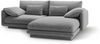 Micadoni Ecksofa Torino 3-Sitzer Rechts Samt Hellgrau Bild 4