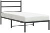 vidaXL Bettgestell mit Kopfteil, Metall Schwarz, 90x200 cm Bild 2