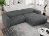 Ecksofa PASADENA, freistehendes Ecksofa, breite Armlehnen, Federsitz - rechts - Dunkelgrau Cord Bild 3