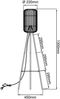Brilliant Leuchten No. 94977-76 Woodrow Standleuchte dreibeinig holz dunkel schwarz E27 Bild 2