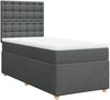 vidaXL Boxspringbett mit Matratze Dunkelgrau 90x200 cm Stoff 3293478 Bild 3