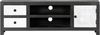 TV-Schrank, Lowboard TV Handgeschnitzt Grau Weiß Massivholz Mango d7024e Bild 3