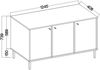 Selsey 'Oktio' Sideboard 3-türig, sandbeige, ca. 74 x 125 x 41 cm Bild 4