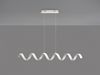 Ausgefallene LED Pendelleuchte HELIX Weiß / Silber, Breite 125cm Bild 3