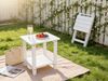 2-Tier HIPS Side Table, Indoor Outdoor End Table, Weather Resistant Patio Side Table for Porch, Garden, Poolside, Living Room (White Color) Bild 3
