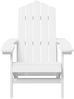 vidaXL Adirondack-Gartenstuhl mit Tisch HDPE Weiß 3095700 Bild 4