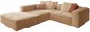 KAWOLA Sofa CARMO Ecksofa Stoff creme mit Hocker Recamiere links 68 x 191 x 306 cm Bild 3