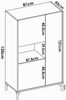 Dmora Crono-Sideboard, hohes Wohnzimmer-Buffet, modernes Wohnzimmer-Sideboard mit 3 Türen, 81 x 43 x 135 cm, Eiche und Anthrazit Bild 3