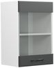 Küchenfront R-Line Anthrazit Landhaus 39.6 x 59 cm Möbelfront für den Hängeglasschrank Vicco Bild 5