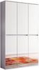 Garderobenschrank 'Mirror', 6-türig, Aufbaumaß (BxHxT) 111 x 191 x 34 cm, weiß Bild 2