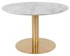ebuy24 Couchtisch Bologna Couchtisch Ø70 cm Marmoroptik, Messingbein Bild 5