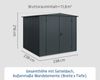Hörmann Ecostar Metall-Gerätehaus Trend mit Satteldach Typ 2, 238x238 cm , anthrazitgrau, 5,7 m²,2-flüglige Tür Bild 5