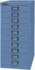 Bisley MultiDrawer™, 29er Serie, DIN A4, 10 Schubladen, Farbe blau Bild 2