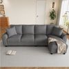 REDOM Ecksofa L-förmiges Samtsofa, mit aufklappbarem Stauraum, klappbare Rückenlehne mit Getränkehaltern 1 Teile Bild 3
