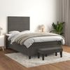 vidaXL Boxspringbett mit Matratze Dunkelgrau 120x190 cm Samt 3270476 Bild 3